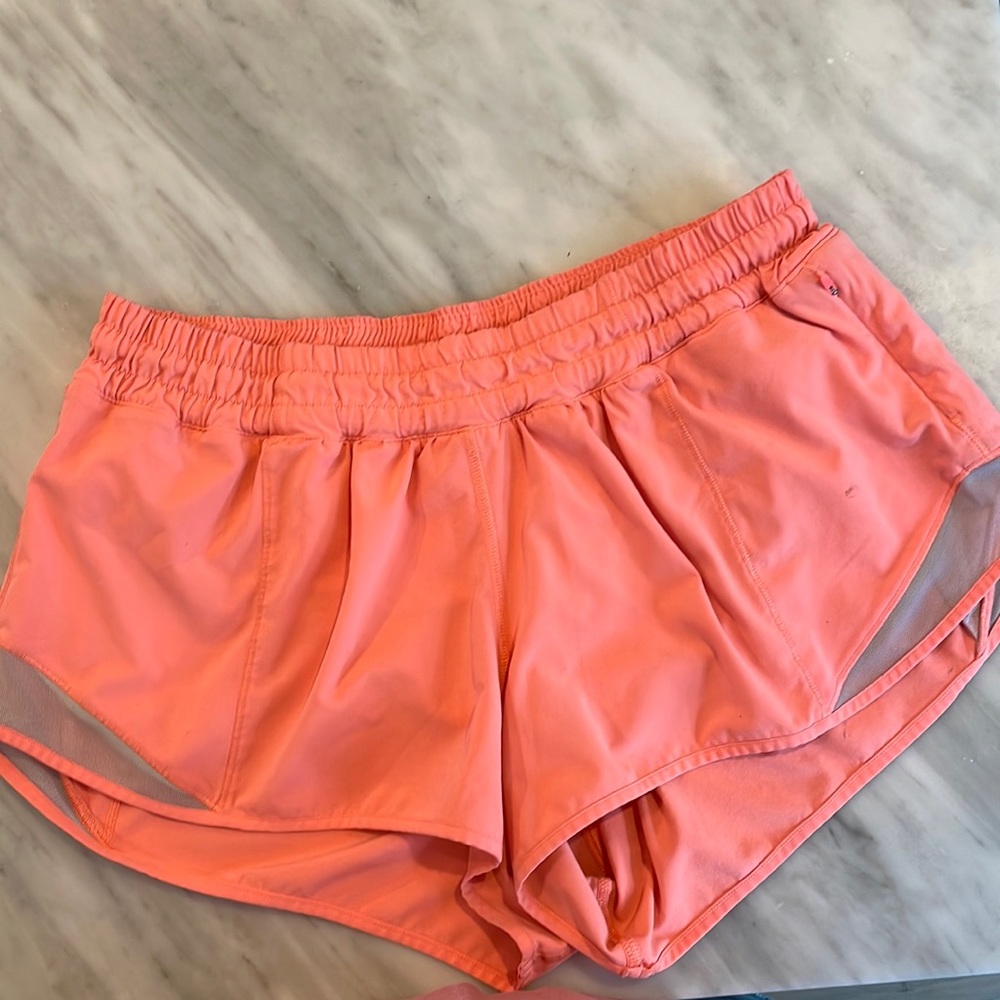 Peach Lululemon Shorts Size 8